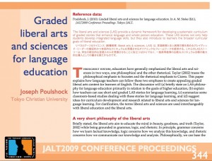Graded Liberal Arts for Language Education