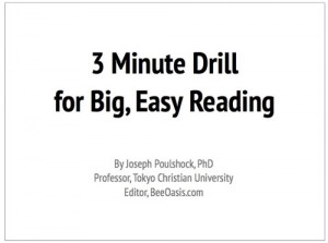 3-Minute Drill for Big, Easy Reading